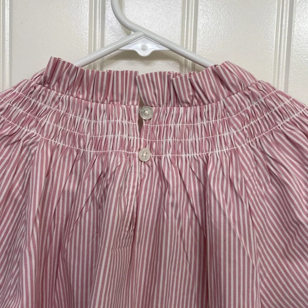 J. Crew Pink Striped Blouse - Picture 8 of 10
